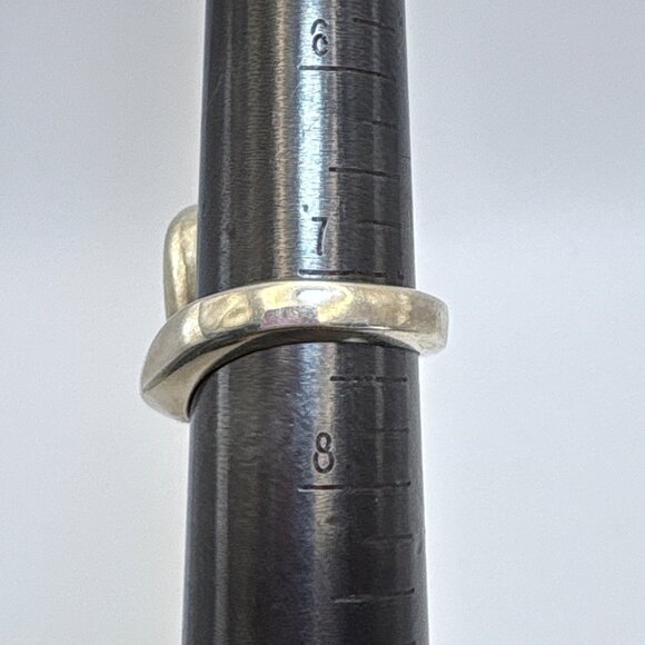 VTG Solid Sterling Silver 925 Freeform Abstract Design Band Ring Size 7.25 - Picture 7 of 8